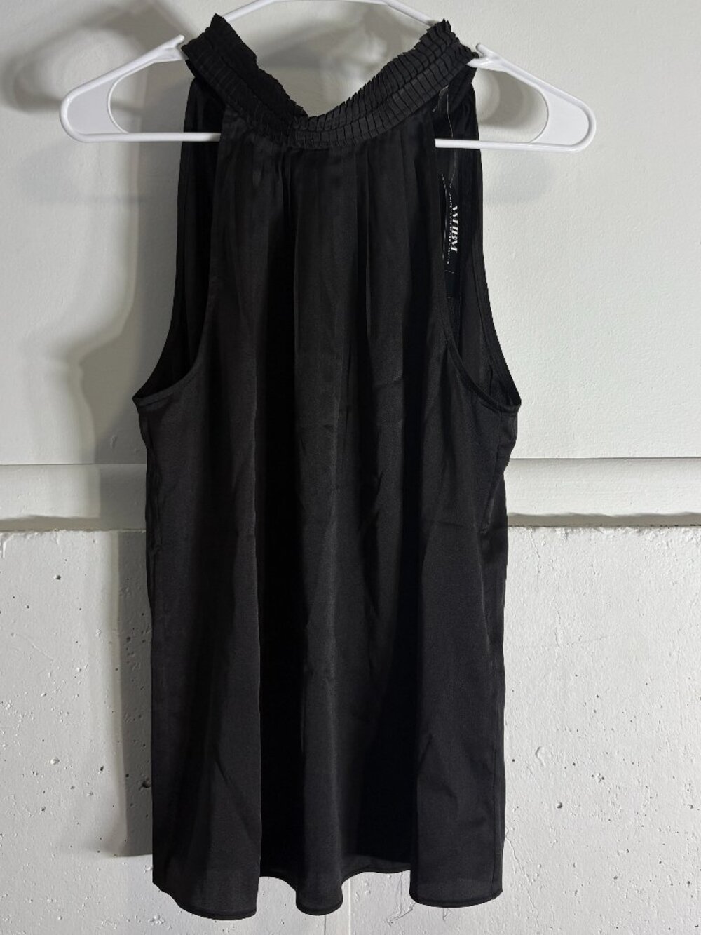 White House Black Market Black Halter Shell Top
